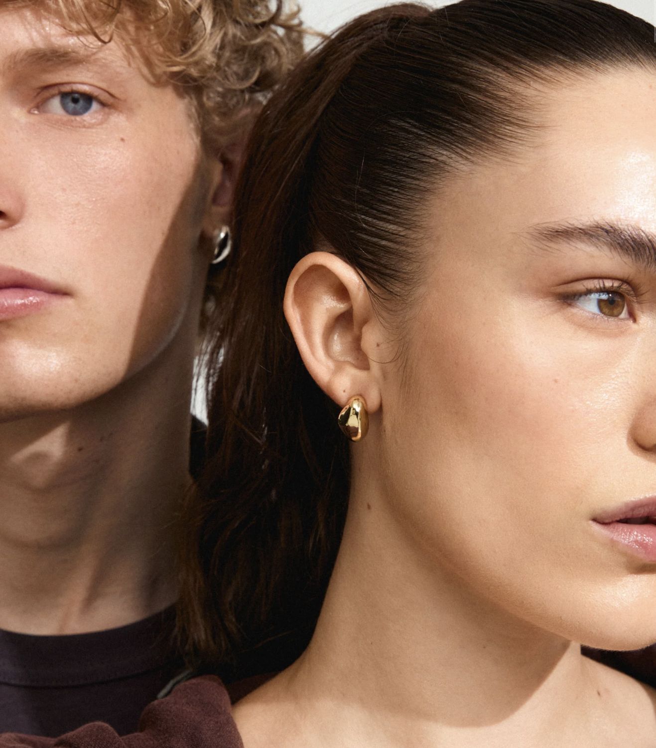 Dune earrings gold plated (klein)