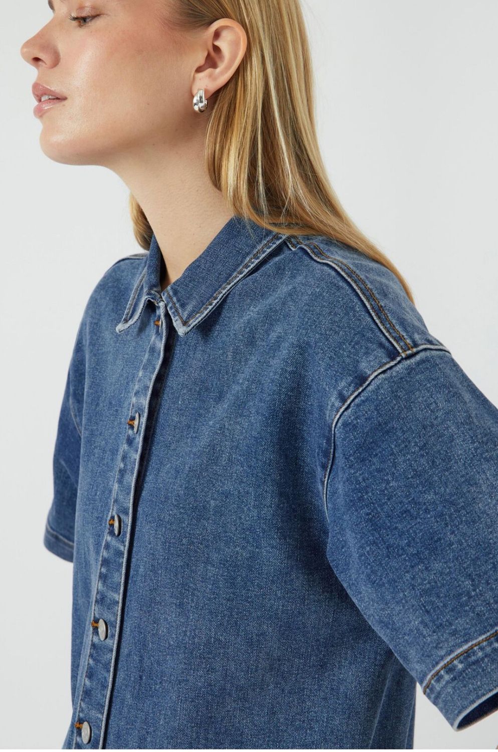 Yaselsa denim shirt dress