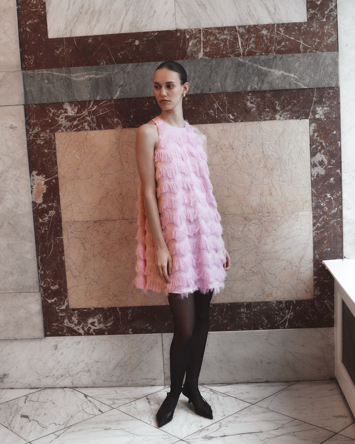 Yasria ls midi dress