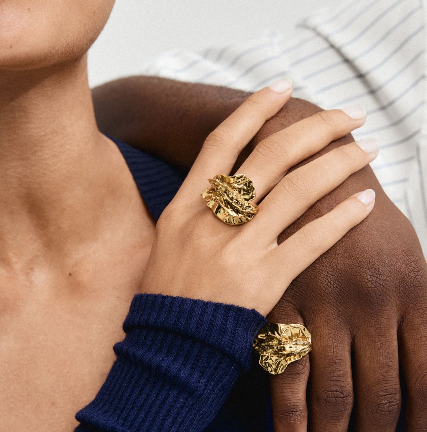 Eclipse ring goud