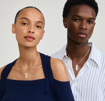 Eclipse necklace gold-plated
