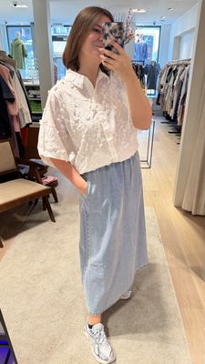 Yascotma long denim skirt
