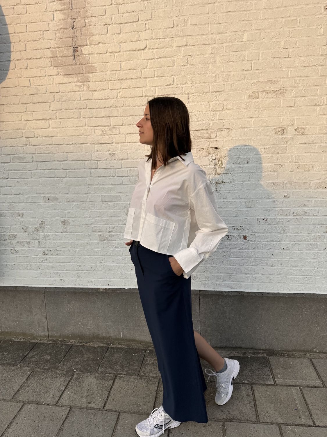 Yaslee short shirt white