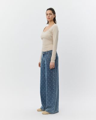 Azzi lowsw wide leg jeans