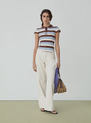 Dallas ecru denim pants