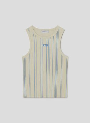 Embroidered logo tank top