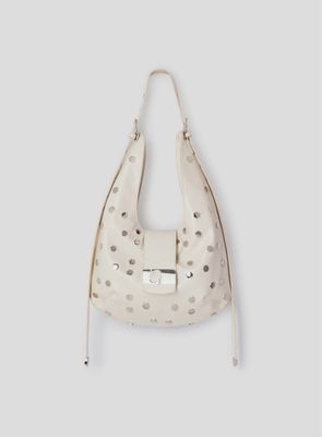 Vixen ecru studs bag