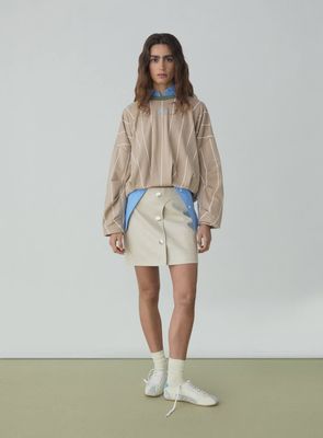 Kelly beige striped sweatshirt
