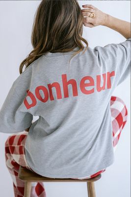 Viktor T-shirt bonheur grey red
