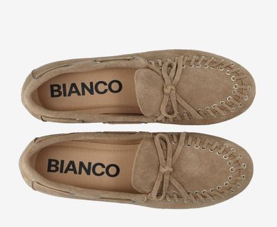 BIAMARLENE moccassin slipper suede sand
