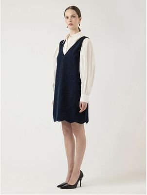 YASSCALOP DENIM DRESS