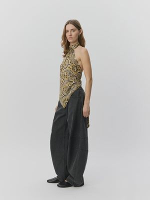 RAESW PAISLEY PRINTED HALTERNECK TOP
