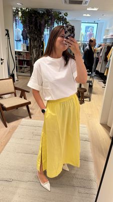 Roulinne hw stripe ankle skirt