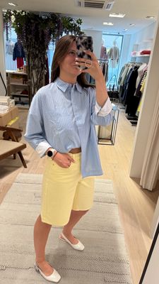 YASSUN HW BERMUDA DENIM SHORTS