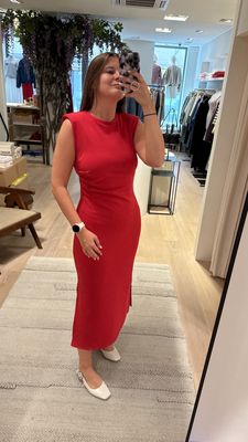 YASPINA LONG DRESS POINSETTIA