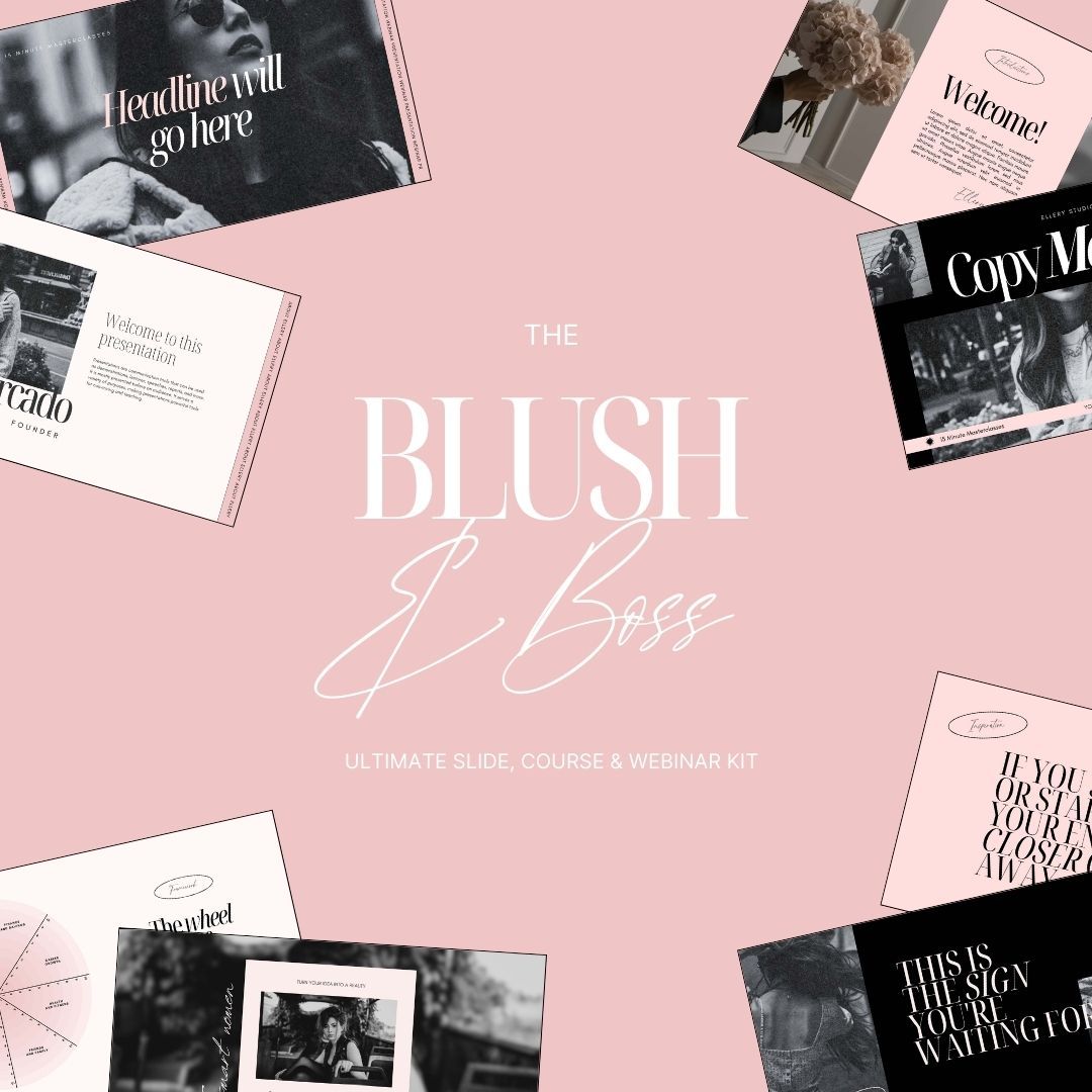Blush &amp; Boss PLR White Label Ultimate Slide &amp; Course Kit