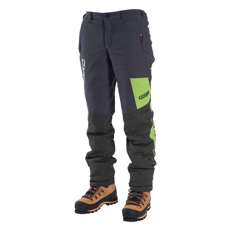 Clogger Grey/Green Zero Gen2 Chainsaw Trousers UL Cert Small Short Leg