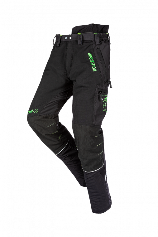 SIP CANOPY AIR-GO CHAINSAW PANTS - BLACK/LIME GREEN