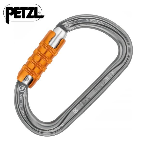 PETZL AM&#39;D TRIACT-LOCK GREY CARABINER