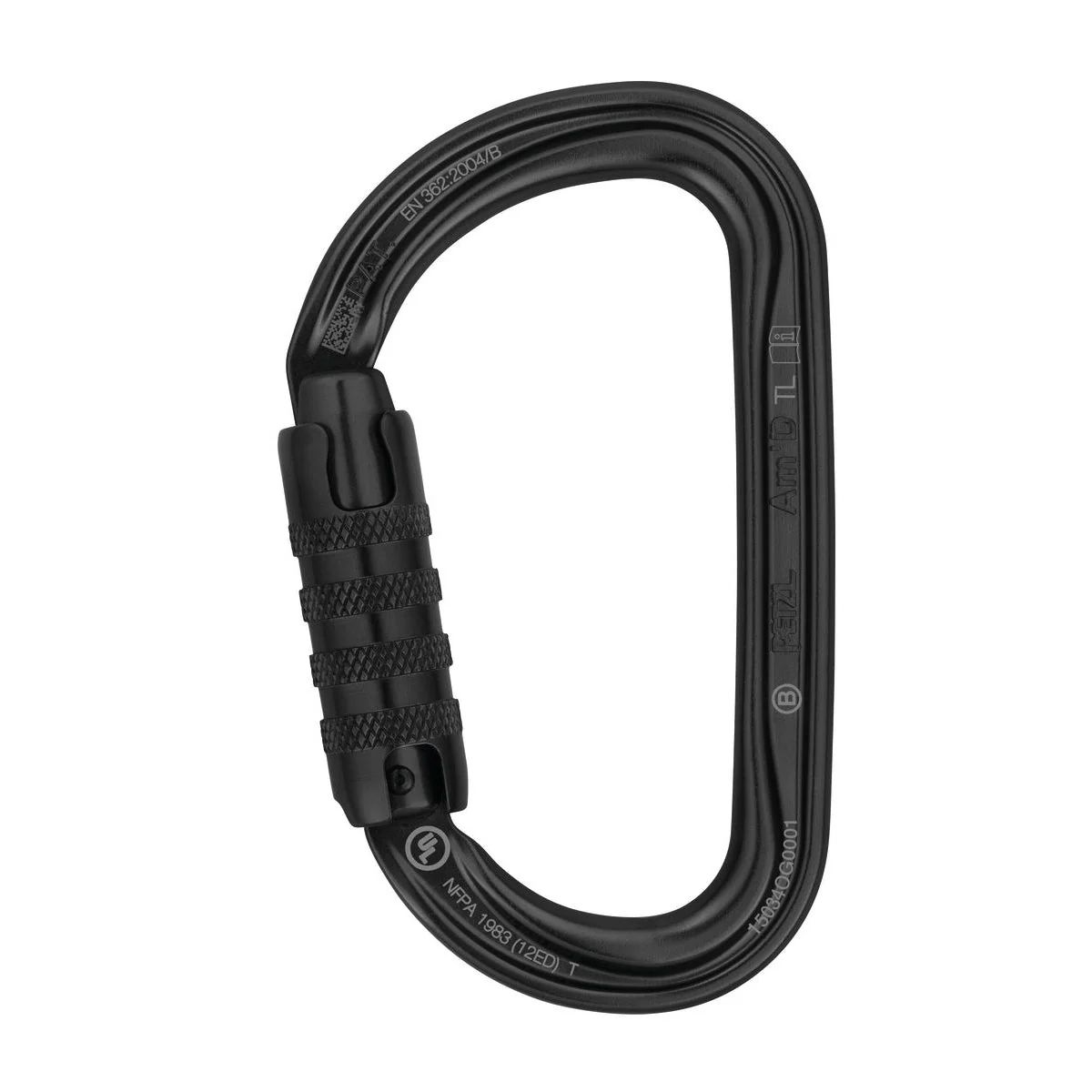 PETZL AM'D TRI-LOCK BLACK