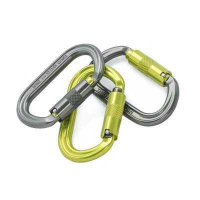 ISC Aluminium Oval Karabiner Supersafe 3PK