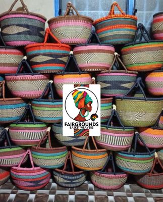 These are, Assorted u-shoppers bags, Assorted round market bags, Beach bags, and Round mini bags