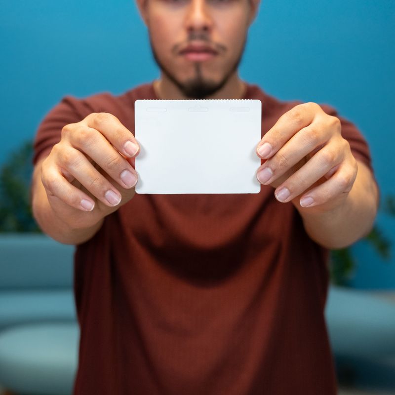 200 Blank IntelliBadge, Double-Sided, for Zebra Printer 4" x 3"