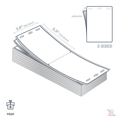 250 Butterfly ExpoBadge, Tear Resistant for Epson InkJet Printer 3.8" x 5.3" w/ 3 slots