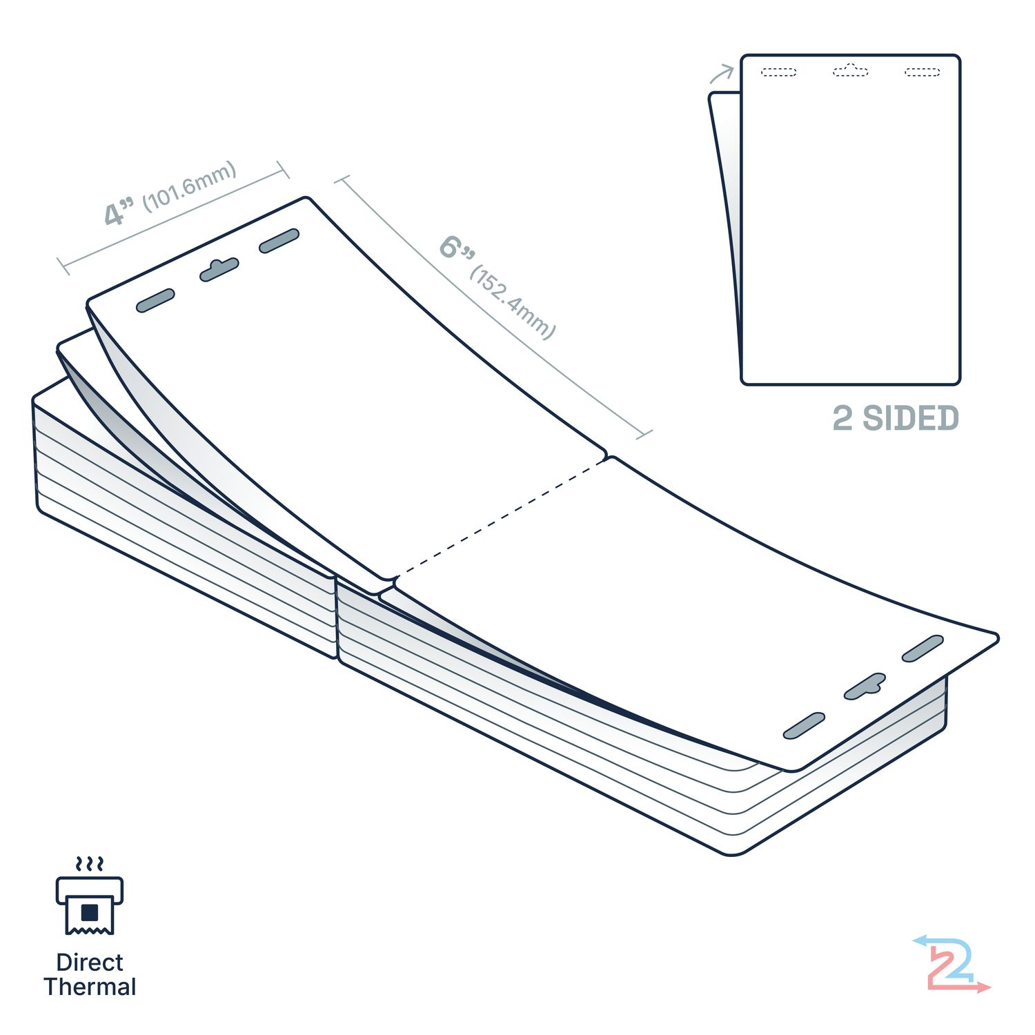 250 Double-Sided, Tear Resistant Name Badges for Zebra Printer 4" x 6" with 3 Slots
