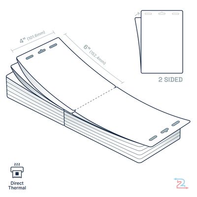 250 Double-Sided, Tear Resistant Name Badges for Zebra Printer 4" x 6" with 3 Slots