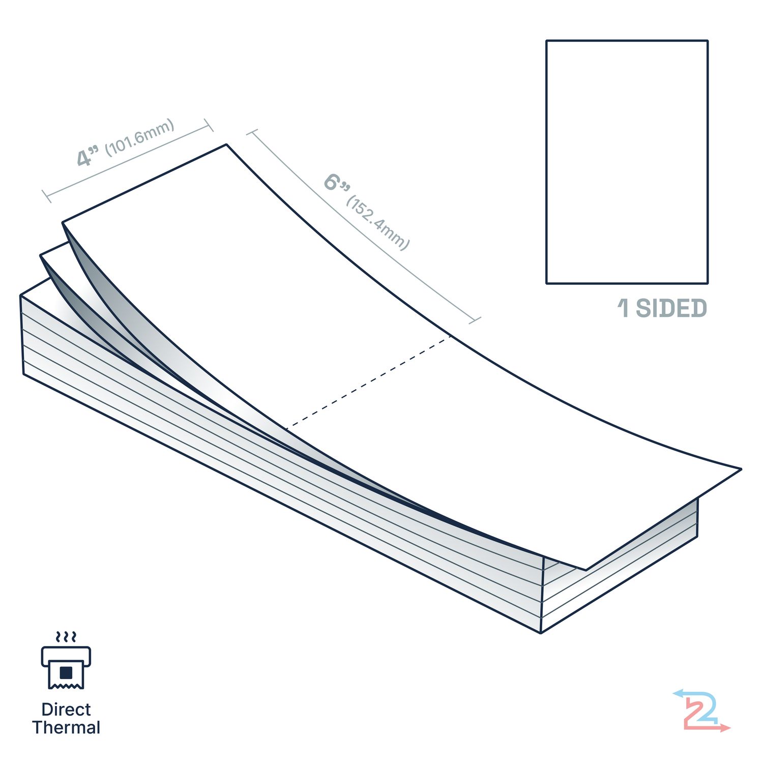 250 Paper Name Badges for Zebra Printer 4" x 6"