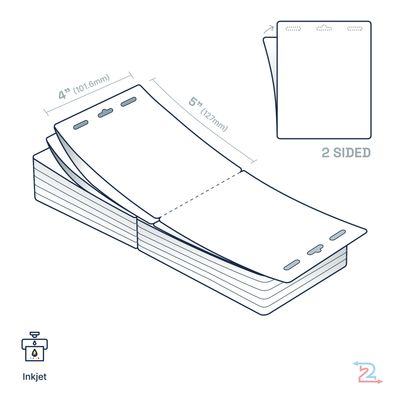250 Double-Sided, Tear Resistant Name Badges for Epson Inkjet Printer 4" x 5" with 3 Slots