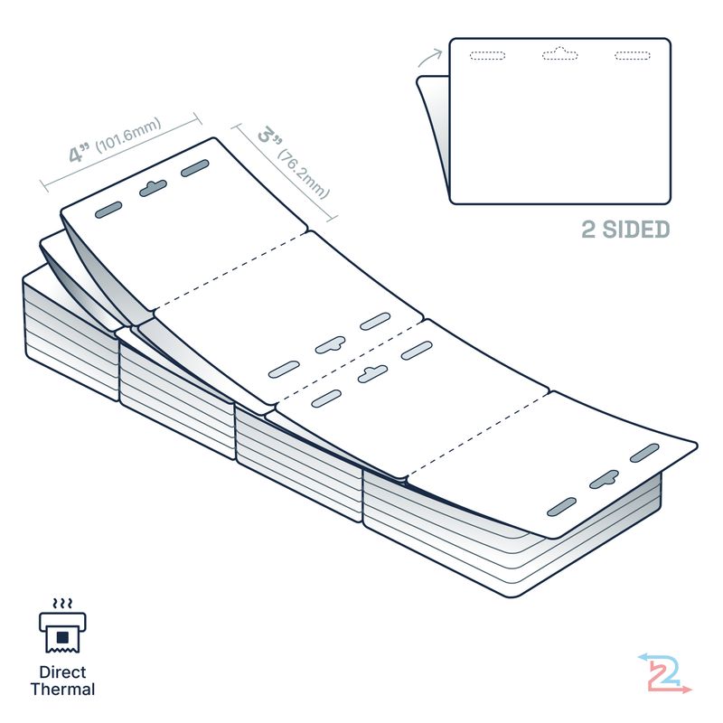 250 Double-Sided, Tear Resistant Name Badges for Zebra Printer 4" x 3" with 3 Slots
