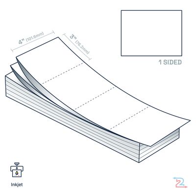 250 Paper Name Badges for Epson Inkjet Printer 4" x 3"