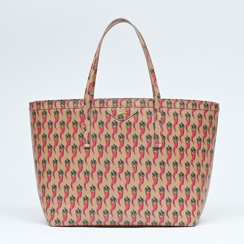 VITA MIA Tote Bag Beige Nappa Leather