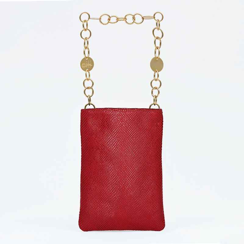 TARANTELLA Borsa Con Catena 3D Snake Red