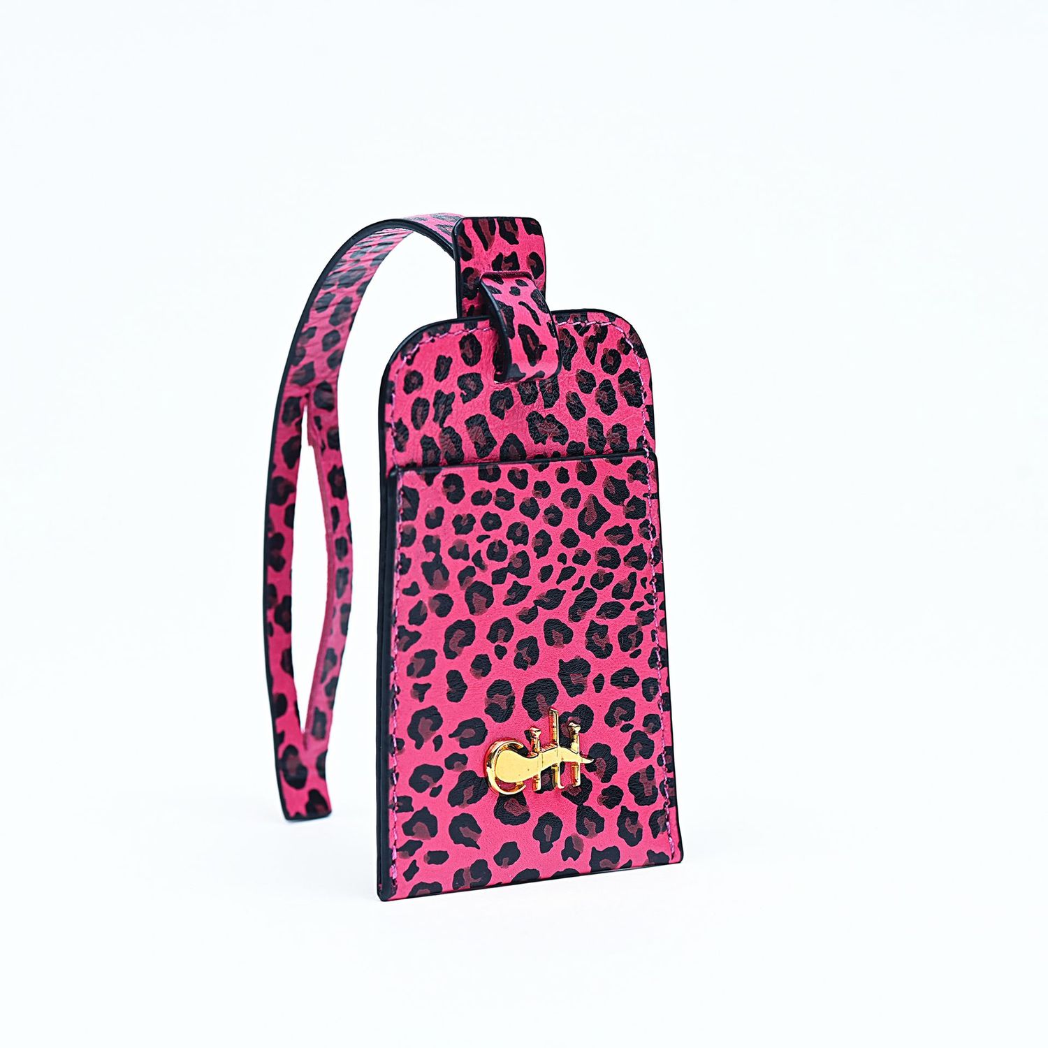 JAMME BELL' Tag Fucsia Mini Leopard Leather