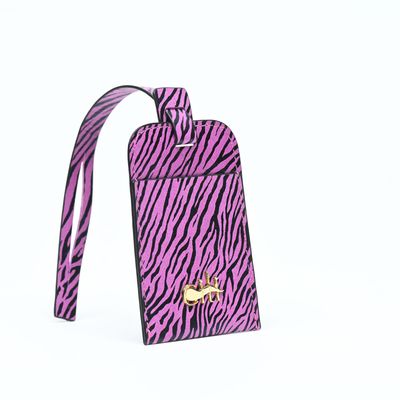 JAMME BELL' Tag Lilac Zebretta Leather