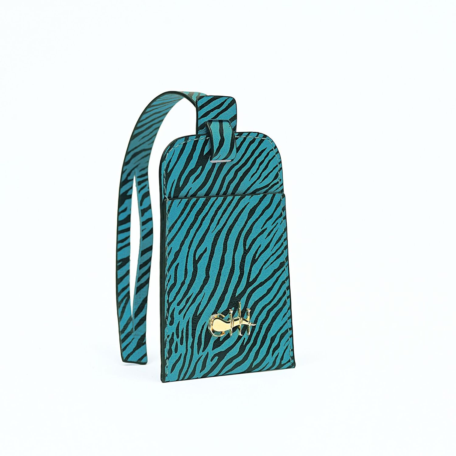 JAMME BELL' Tag Sapphire Zebretta Leather