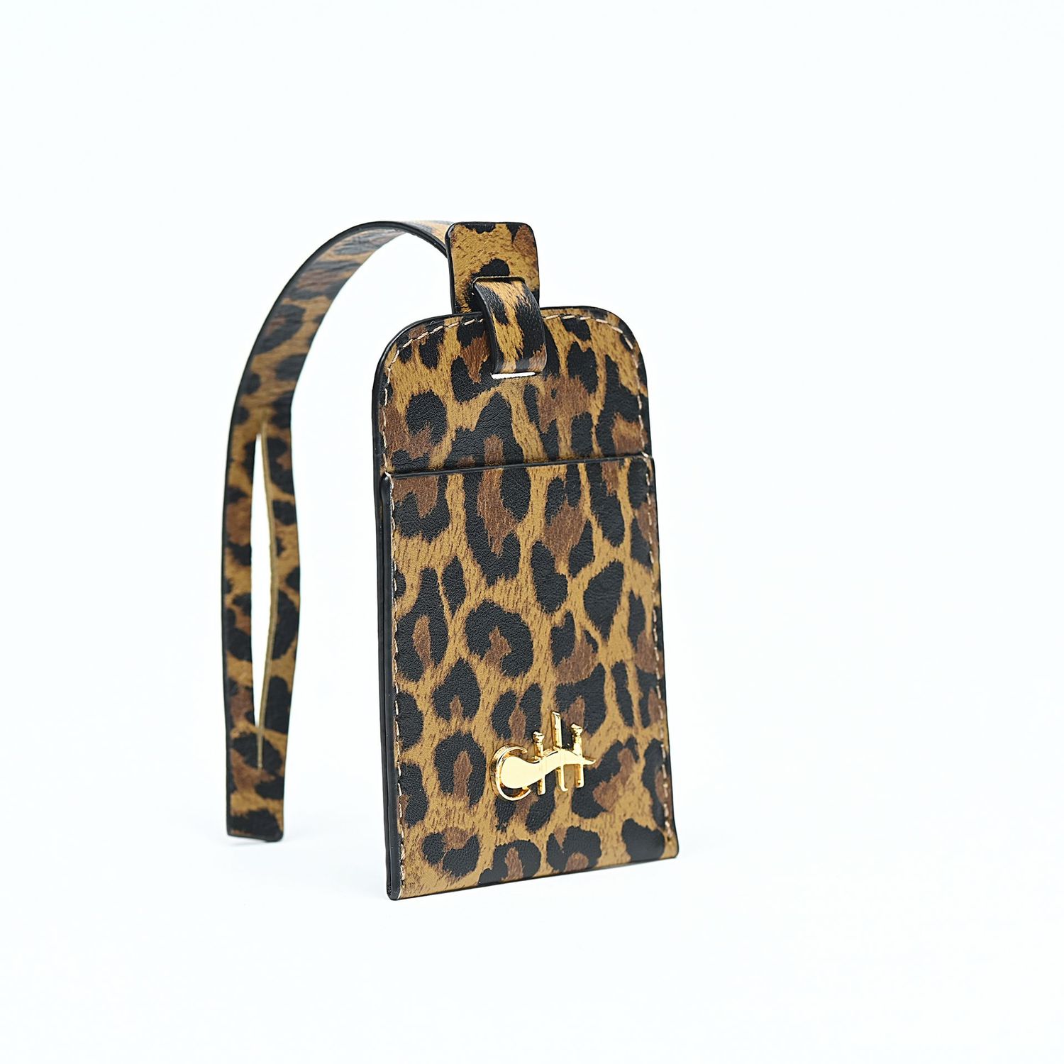 JAMME BELL' Tag Beige Leopard Leather