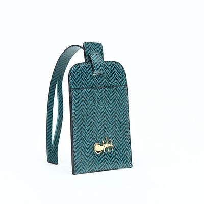 JAMME BELL' Tag Green Twill Leather