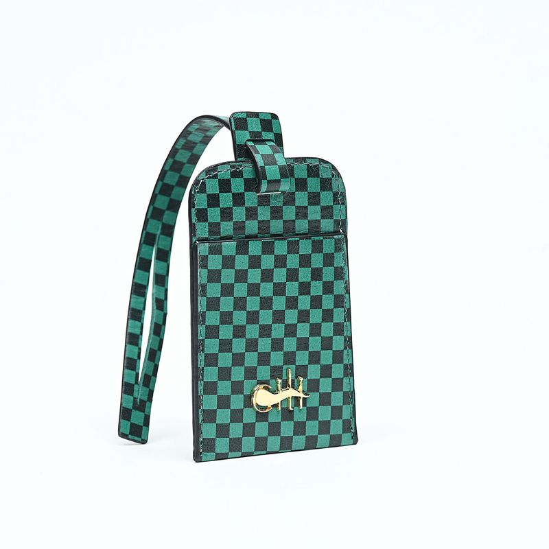 JAMME BELL' Tag Green Square Leather