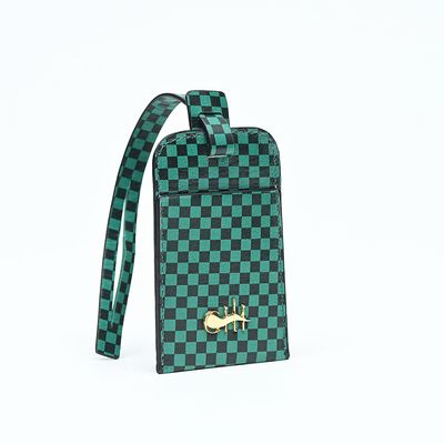 JAMME BELL' Tag Green Square Leather