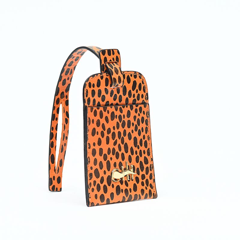 JAMME BELL' Tag Orange Ghepard Leather