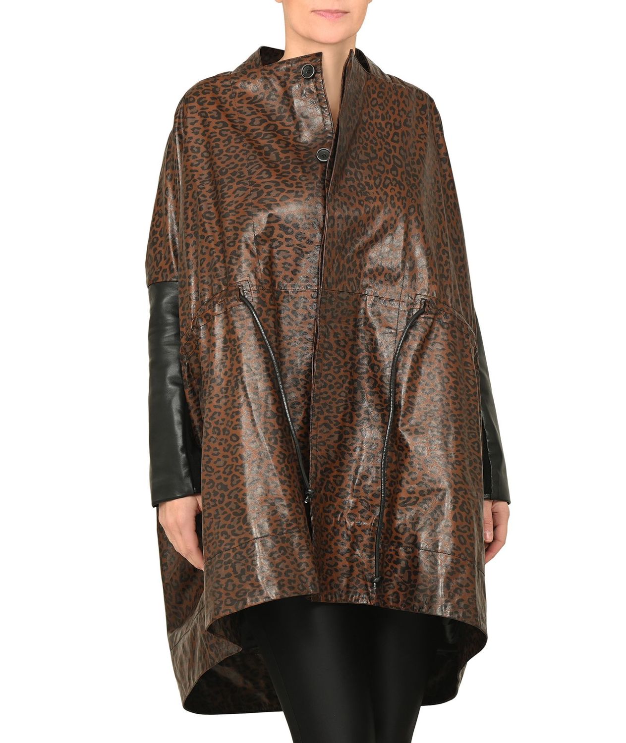 PAZZIELLA Outwear Brown Leopard Nappa Leather