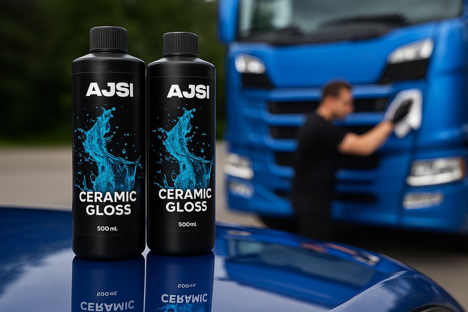 2 X CERAMIC GLOSS 1 X PACK OF DETAILING CLOTHS