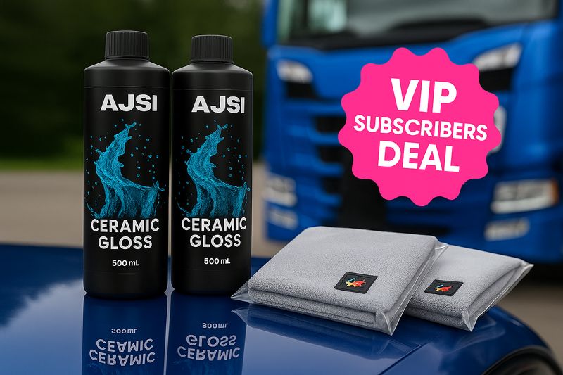 VIP EXCLUSIVE OFFER 2 X CERAMIC GLOSS 1 X PACK OF DETAILING CLOTHS