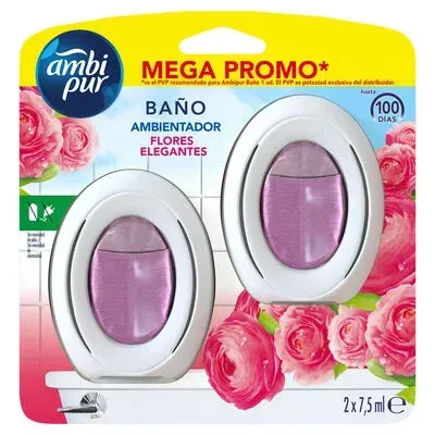 Ambipur Baño Flores Elegantes Duplo