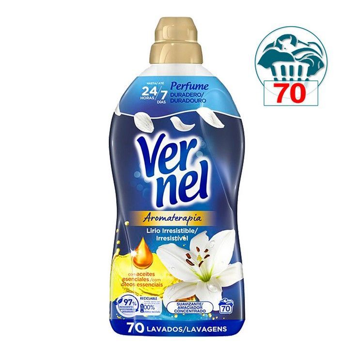 Vernel Suavizante Aromaterapia Lirio Irresistible 60 Lavados