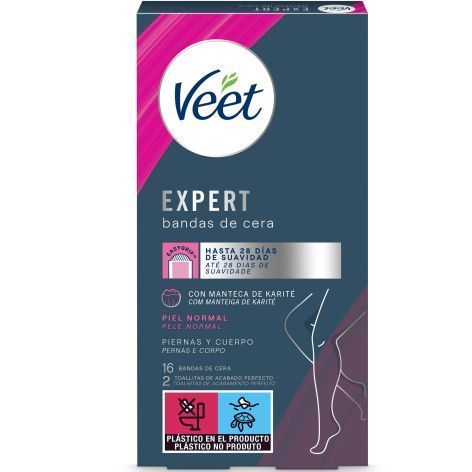 Veet Cera Fría Corporal Piel normal 16 Tiras